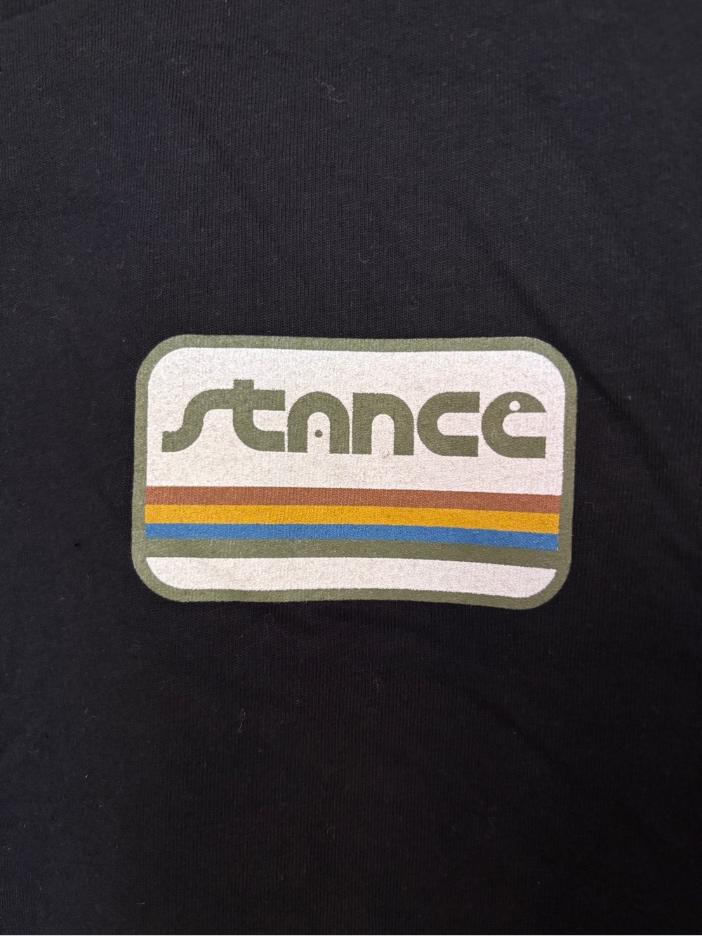 Stance Y2K Mens T Shirt Retro Black Logo Crew Neck Skate Coastal  Streetwear